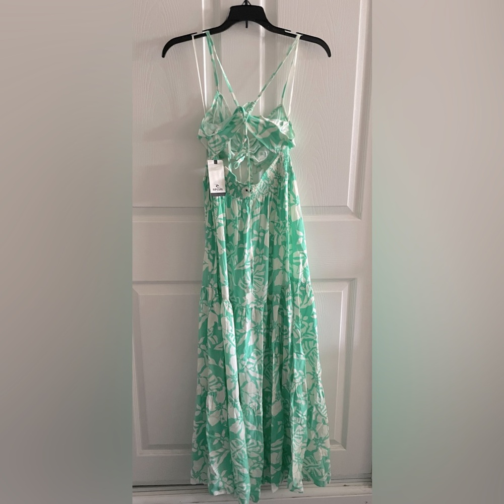 Rip Curl Sun To Sea Maxi Dress Tropical Green - Picture 10 of 10